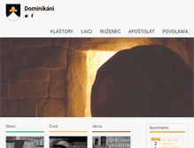 Tablet Screenshot of dominikani.sk